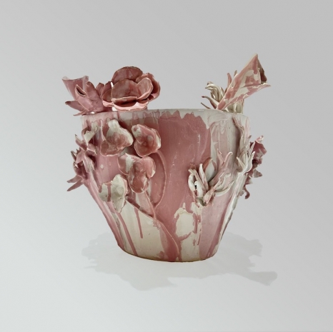 Mary-Lynn Massoud & Rasha Nawam , Ceramic Vase Pink With 5 Flowers, , Lawrie Shabibi