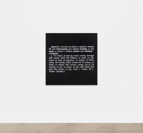 Joseph Kosuth, 'Titled (Art as Idea as Idea)' [mean] (Ety.-E.P.), 1967, Sean Kelly