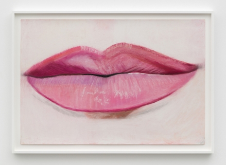 Gina Beavers , Pink lip tutorial (step 5), 2022 , Boesky Gallery