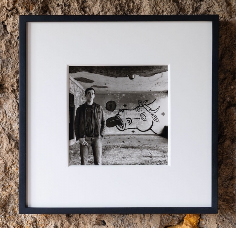 David Wojnarowicz, Untitled (David Wojnarowicz with cow mural), 1983, The Modern Institute