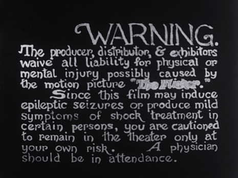 Tony Conrad, The Flicker, 1966 , Greene Naftali
