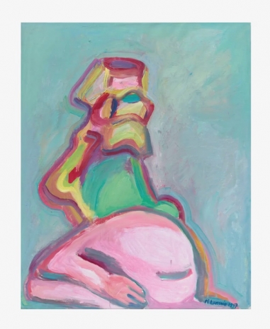 Maria Lassnig , Rosa Bauch (Pink Belly), 1997 , Hauser & Wirth
