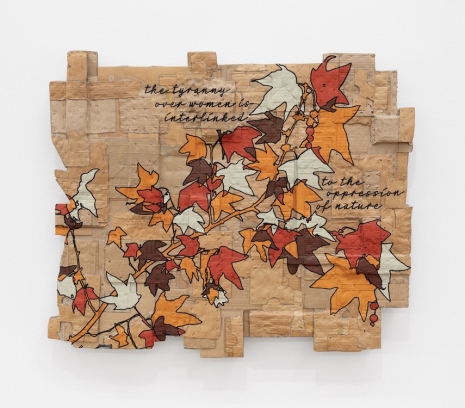 Andrea Bowers , The Tyranny Over Women Is Interlinked to the Oppression of Nature (Ecofeminist Sycamore Branch Series), 2020 , Andrew Kreps Gallery