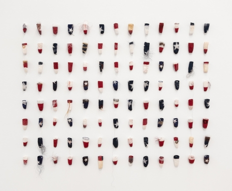 Sonya Kelliher-Combs , Small Red, White and Blue Secrets, 2022 , Andrew Kreps Gallery