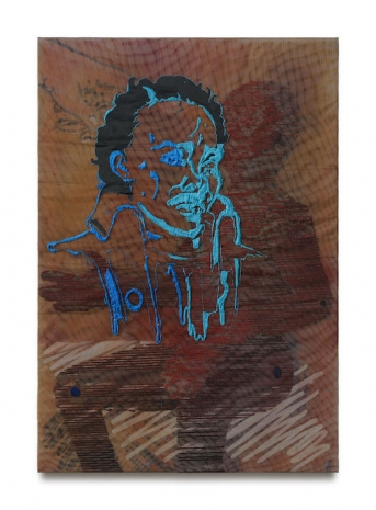Austin Martin White, pinocchio(Aleijadinho blue portrait), 2026 , Capitain Petzel