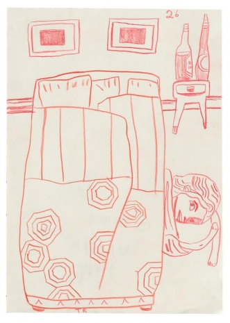 Tal R, Emma Behind Bed, 2026 , Tim Van Laere Gallery