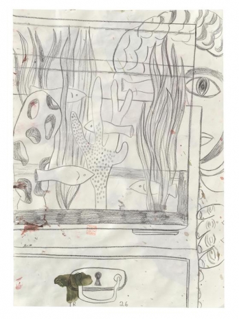 Tal R, Iris Behind Aquarium, 2026 , Tim Van Laere Gallery