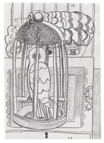 Tal R, Ruth Behind Birdcage, 2026 , Tim Van Laere Gallery