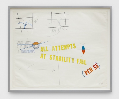 Lawrence Weiner, Untitled [EVEN WITH THE AID OF A GYROSCOPE], 2001, MASSIMODECARLO