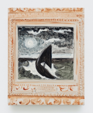 Tanya Merrill, Ryder’s ship at sea, framed for their bedside, 2026 , 303 Gallery