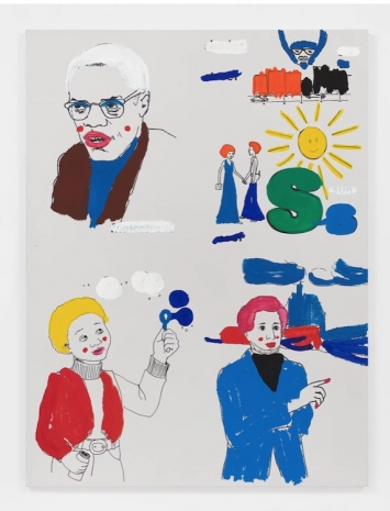 Glenn Ligon, Malcolm X, Sun, Frederick Douglass, Boy with Bubbles (Version 3) #2, 2001 , Hauser & Wirth