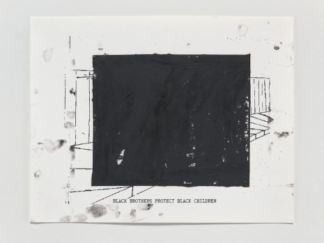 Glenn Ligon, Black Panther Coloring Book #1, 2026 (detail) , Hauser & Wirth