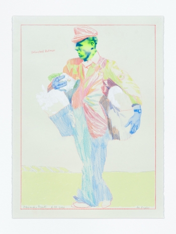 Alessandro Pessoli, NY Window (Unfinished postman), 2026, Anton Kern Gallery