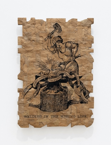 Andrea Bowers, Welding in the Missing Link (Original Illustration by Annie 