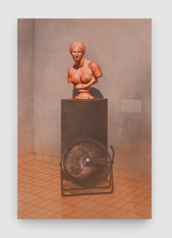 Esteban Jefferson, Bust of Aphrodite (Praxiteles, Rome) / Industrial Fan, 2026 , Herald St