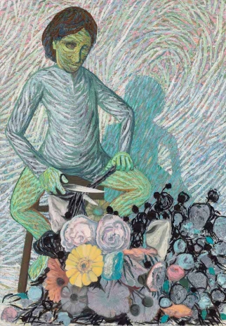 Håvard Homstvedt, Med saksa i feil hånd (høyre), 2026 , Galleri Riis