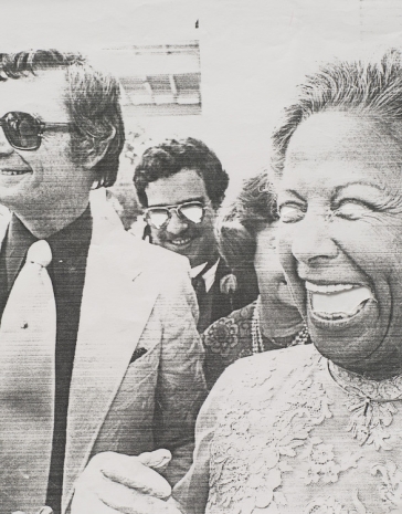 Cady Noland, Untitled Xerox Cut-Out (Martha Mitchell), 1989–94 (detail) , Gagosian
