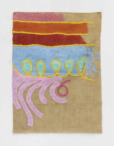 Giorgio Griffa, Tre linee con arabesco n. 6, 1991 , MASSIMODECARLO