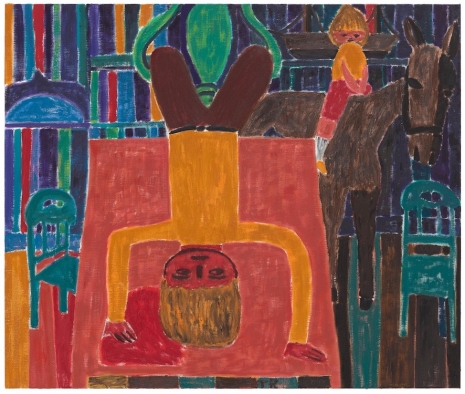 Tal R , Boy Upside Down, Girl on Donkey, 2026 , Anton Kern Gallery