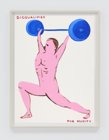 David Shrigley , Untitled (Disqualified For Nudity), 2026 , Anton Kern Gallery