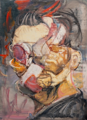 Adrian Ghenie , Self-Portrait with Golden Mask, 2026 , Tim Van Laere Gallery