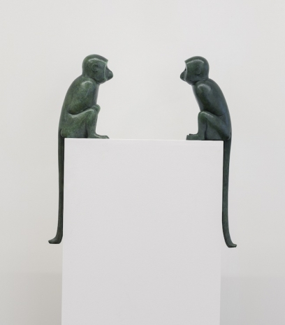 François-Xavier Lalanne, Paire de Singes Attentifs, SI 1992- SII 1999, Galerie Mitterrand