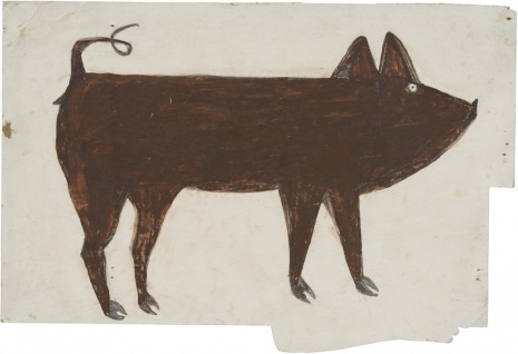 Bill Traylor , Brown Pig, c. 1939-42 , Matthew Marks Gallery