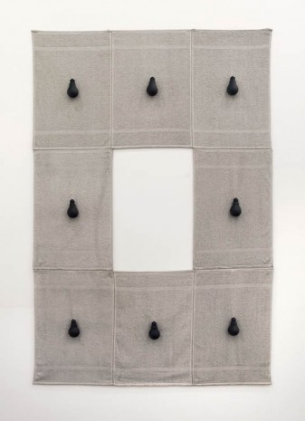 Paul Lee, Untitled (hand towels with bulbs), 2013, Michael Lett
