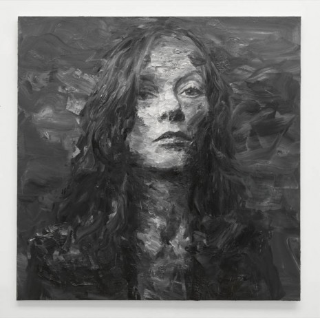 Yan Pei-Ming, Portrait d'Isabelle Huppert I, 2013, Galerie Thaddaeus Ropac