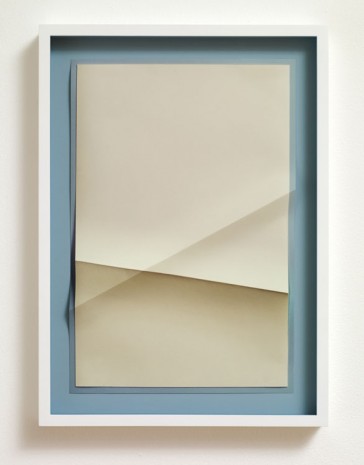 John Houck, Untitled #275_02, 2 colours, #DDDAC7, #A2B4B8, 2013 (from Aggregates series), Max Wigram Gallery (closed)
