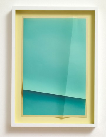 John Houck, Untitled #275_03, 2 colours, #89B6AF, #E1DEA7, 2013 (from Aggregates series) , Max Wigram Gallery (closed)