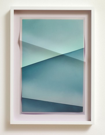 John Houck, Untitled #275_04, 2 colours, #B5CBC8, #DCD8D9, 2013 (from Aggregates series, Max Wigram Gallery (closed)