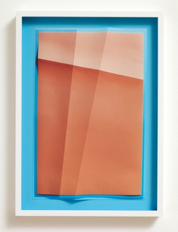 John Houck, Untitled #275_07, 2 colours, #DB9F85, #76BED6, 2013 (from Aggregates series) , Max Wigram Gallery (closed)