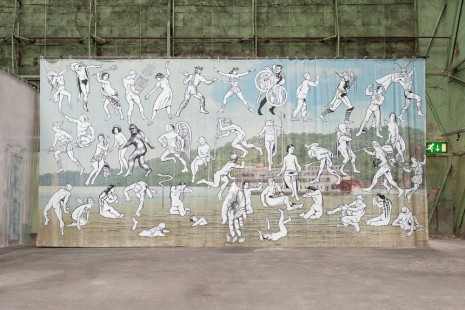 Jim Shaw, Mississippi River Mural, 2013, Blum & Poe
