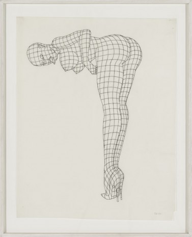 Thomas Bayrle, Vorzeichnung zu Josephine Baker, 1980, Galerie Mezzanin