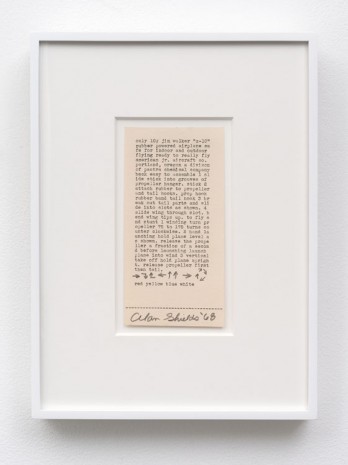 Alan Shields, Untitled (typed drawing), 1968, Cherry and Martin