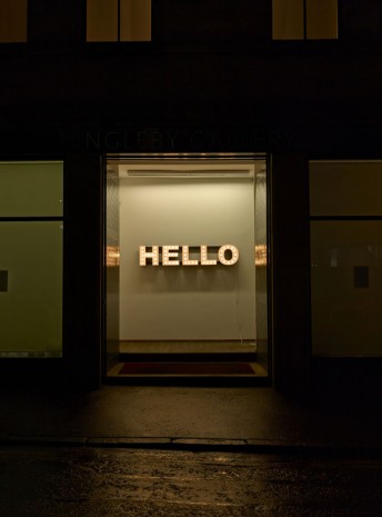 Peter Liversidge, Hello, 2012, Ingleby Gallery