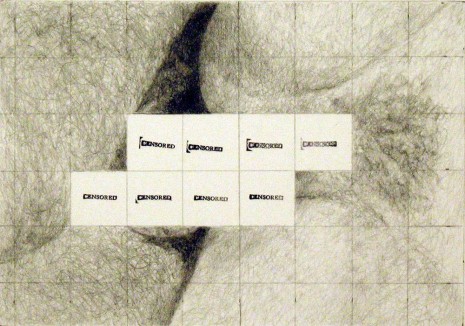 Betty Tompkins, Censored grid #7, 2007, Bortolami Gallery