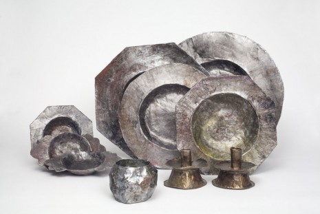 Liz Glynn, Sixteenth Century Pewter Tableware (Wrecked and Recovered, Dominican Republic), 2013, Paula Cooper Gallery