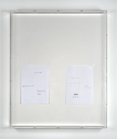 Lasse Schmidt Hansen, Untitled text (like notes), 2013, galerie hussenot