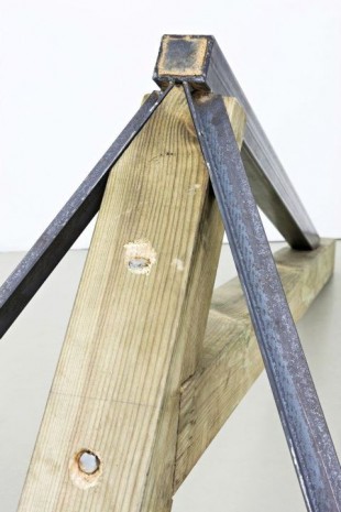 Oscar Tuazon, Steel, pressure-treated wood (detail), 2011, STANDARD (OSLO)