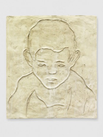 Andrew Lord, boy reading (Gauguin), 2014, Galerie Eva Presenhuber