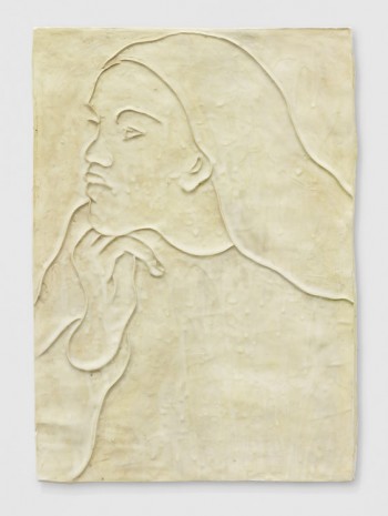 Andrew Lord, head on hand (Gauguin), 2014, Galerie Eva Presenhuber