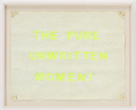 Simon Evans, The Pure Unwritten Moment, 2013, James Cohan Gallery