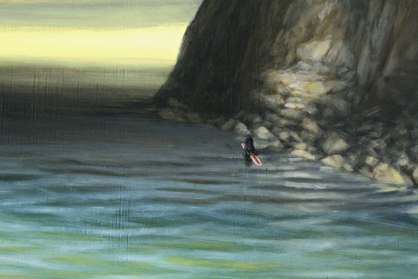 Dan Attoe, Surfers On Still Water 1(detail), 2013, Peres Projects