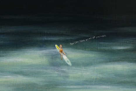 Dan Attoe, Surfers In Moonlight 2(detail), 2013, Peres Projects
