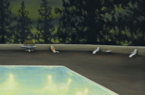 Dan Attoe, Swimming Pool at Night 2(detail), 2014, Peres Projects