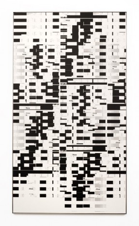 Michael Riedel, Untitled (Random bars horizontal), 2014, David Zwirner