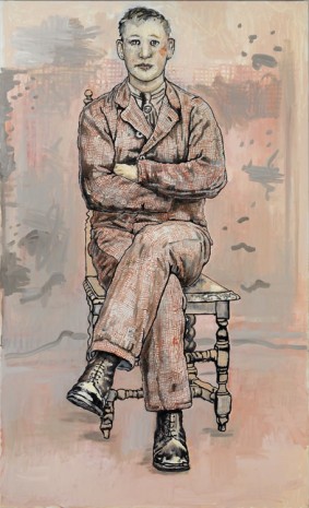 Hannah van Bart, Seated young man, 2013, Marianne Boesky Gallery