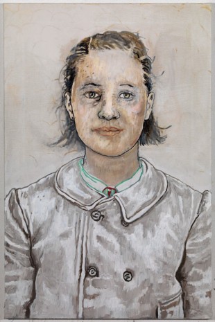 Hannah van Bart, Young woman with grey coat, 2014, Marianne Boesky Gallery